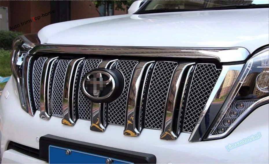 Yimaautotrims Передняя решетка гриль сетка литья крышка отделка Подходит для Toyota Land Cruiser Prado FJ150 внешний вид