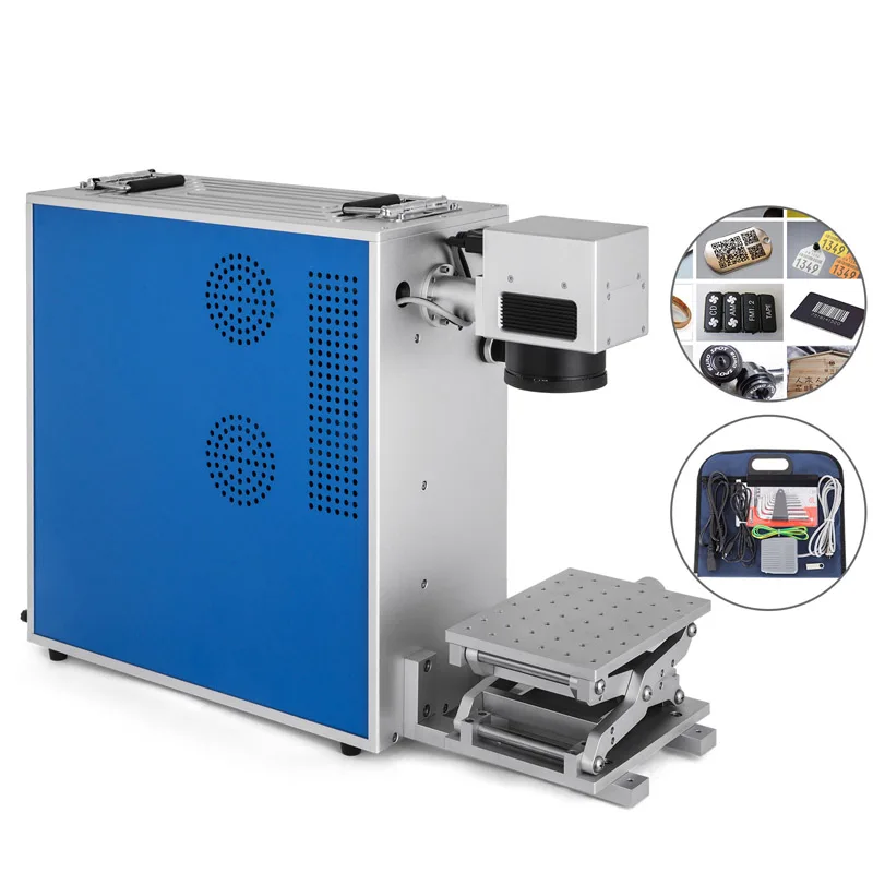 Jewelry Mini Laser Engraving Making Machine 20w Fiber Laser Marking Stainless Stells Name Plate