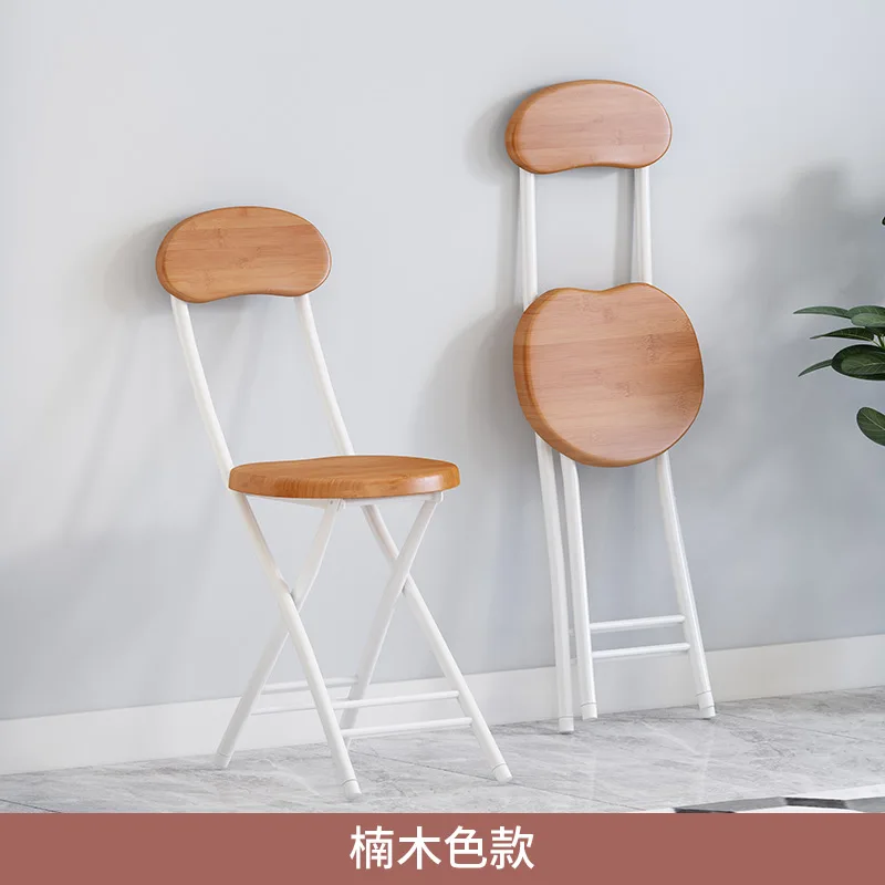 Обеденный домашний стул из твердой древесины Современный минималистичный стул спинка стол стул складной стул - Цвет: 3