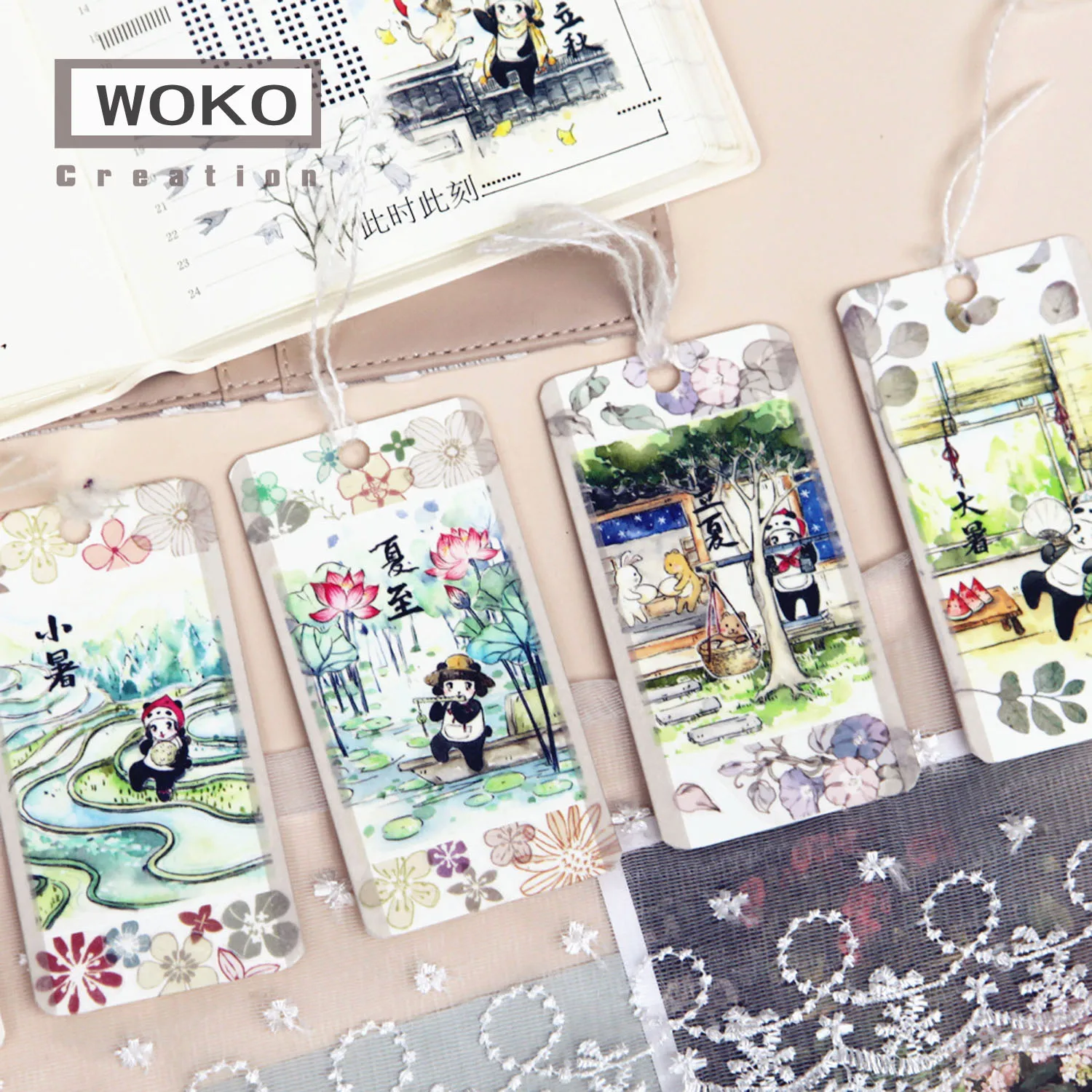 WOKO Китайская традиционная культура 24 солнечные термины панда Дата мультфильм деко васи лента DIY Скрапбукинг маскирующая лента Escola