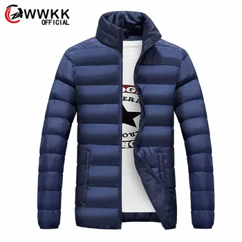 

WWKK 2019 Men's Soft Solid Color Casual Breathable Cold Protection Jacket Light Camping Hiking Keep Warm Jackets Plus Size XXXXL
