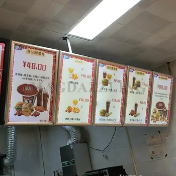 

5 Units 18MM Ultra Thin Aluminum Snap Frame LED Illuminated Menu Light Panel A2 Size for Restaurant,Shop,Cafe,Cinema