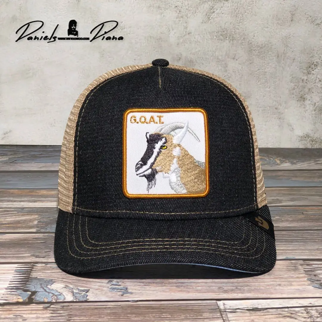 

New GOAT Baseball Cap Men Women Fashion Animals Embroidery Snapback Dad Hat Spring Cotton Washed Denim Hip Hop Bone Dropshipping