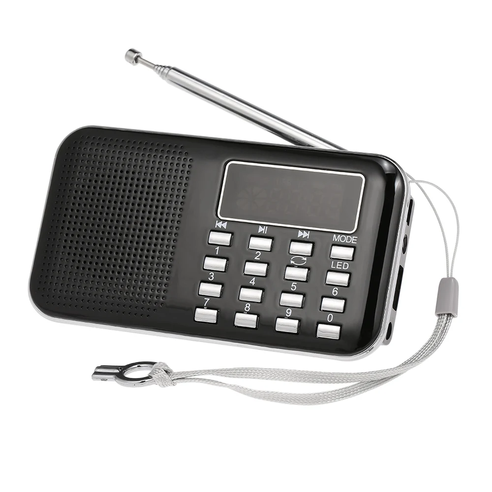 Цифровой портативный мини FM-радиоприемник 3 Вт стереоколонка mp3-плеер радио с 2