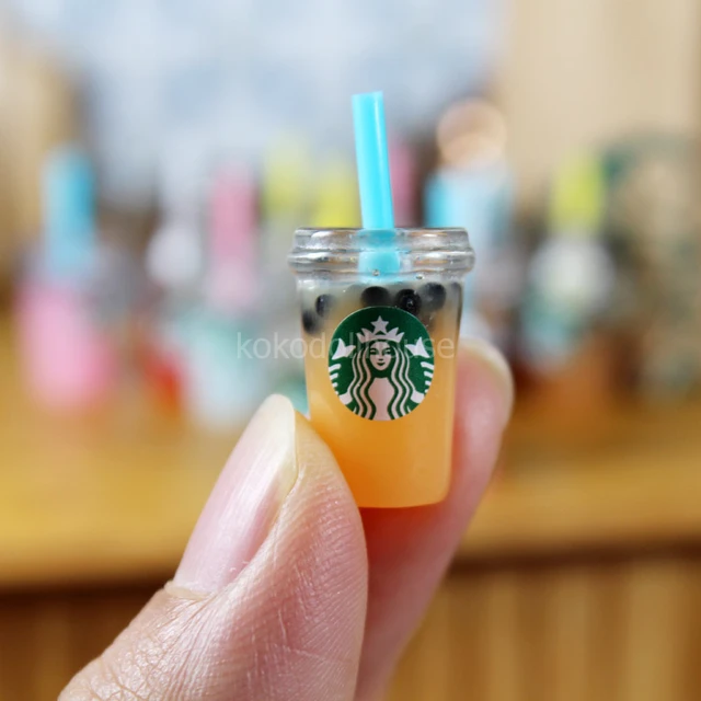 5PCS Cute 1/12 Scale Mini Coffee Juice Milk Cups Miniature Dollhouse Mugs Drinks for Blyth Barbies Doll House Kitchen Toy 3