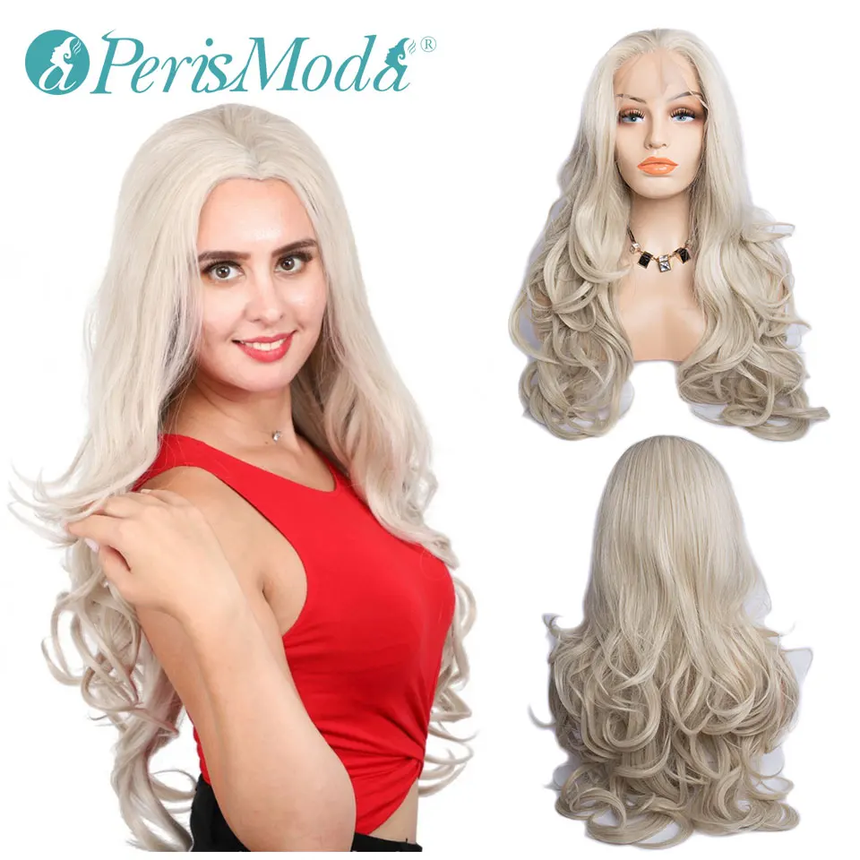 

Synthetic Lace Front Wigs Blonde Wigs for Women PerisModa Best Selling Free Part 613 Long Wavy Synthetic Hair Lace Front Wigs