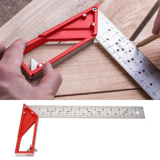 Metal 90 Degree Angle Metric 30cm Scale Marks Try Square Ruler