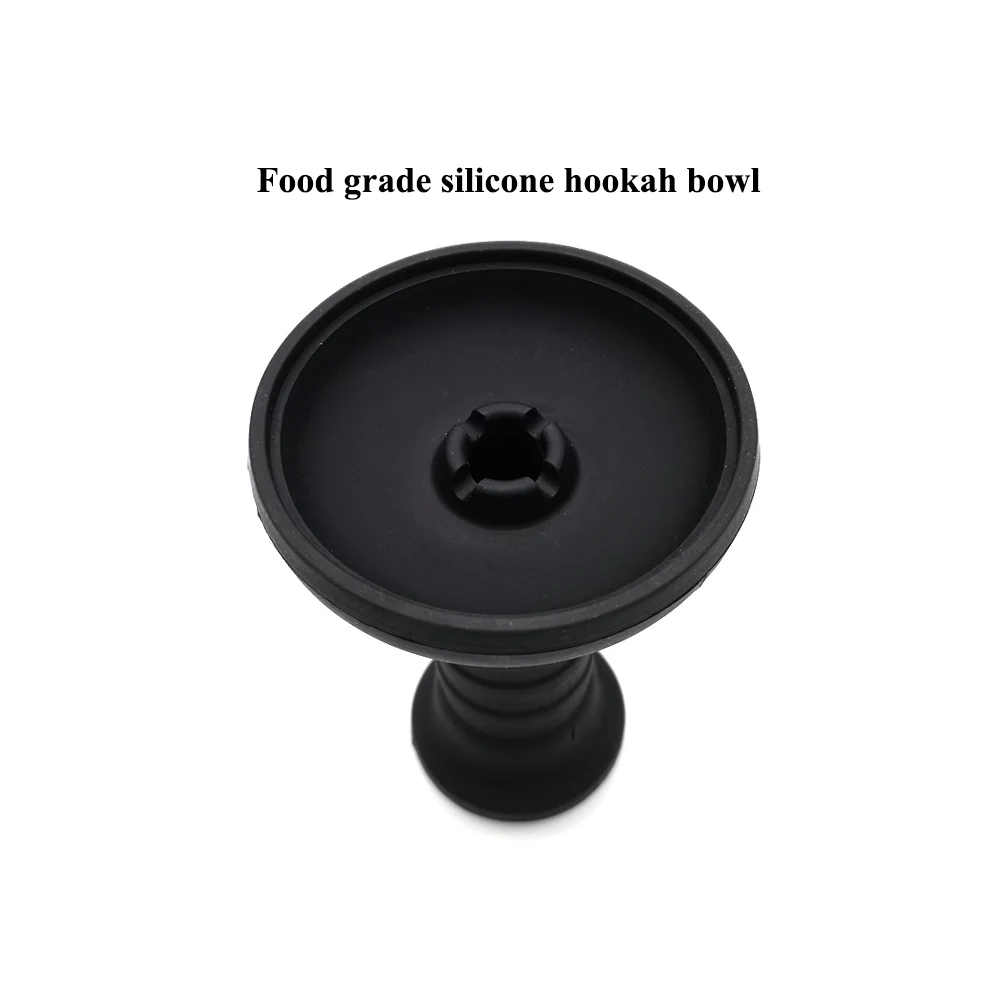 LOMINT Large 1 Hole Silicone Hookah Bowl Black Shisha Tobacco Bowls Narguile Accessories LM-281 2