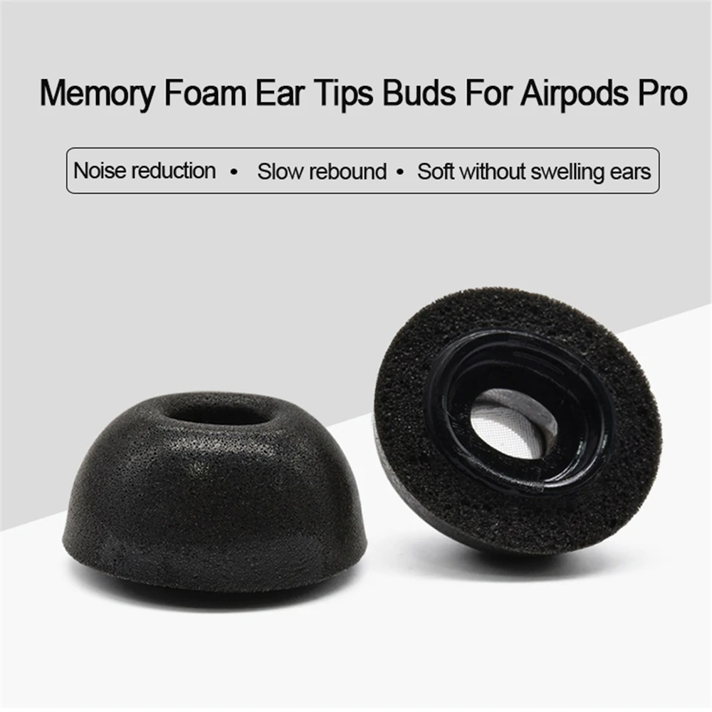 Noise Isolate Premium Memory Foam Tips for AirPods Pro,No Silicone Eartips Pain,Anti-Slip Earplugs,Fit in Charging Case