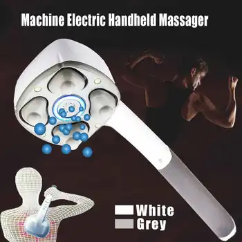 

Electric Handheld Massager Four Head Machine Full Body Neck Vertebra Back Muscle Relax Vibrating Deep Tissue Massage Health Care