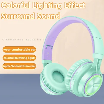 

PICUN Wireless Headphones Bluetooth HiFI Stereo Headphone Foldable Headset LED Light Earphones With HD Mic For Cellphone TV