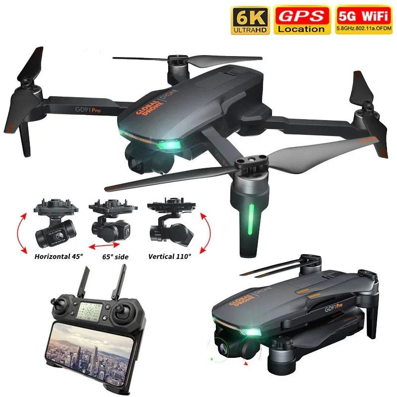 Дрон 4K gps складные Дроны с HD камерой Квадрокоптер Follow Me бесщеточный RC VS Hubson SG906 E520S