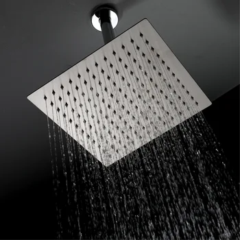 

Hideep10-Inch Stainless Steel Brushed Square Shower Head Top Gush Hihspj016-2