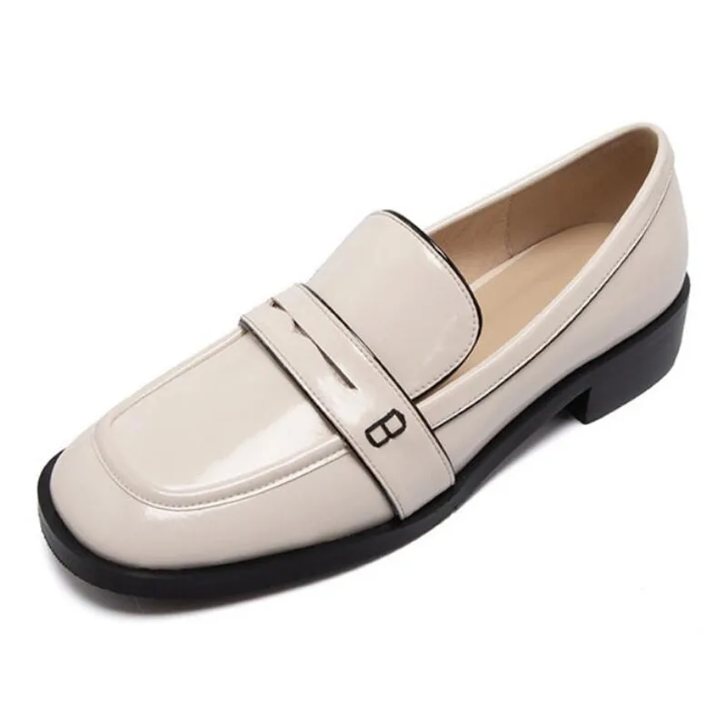 

2020 Spring Loafers Women Cowhide Leather Round Toe Wingtip Shoes Brogue Flats Handmade College Wind Casual Shoes