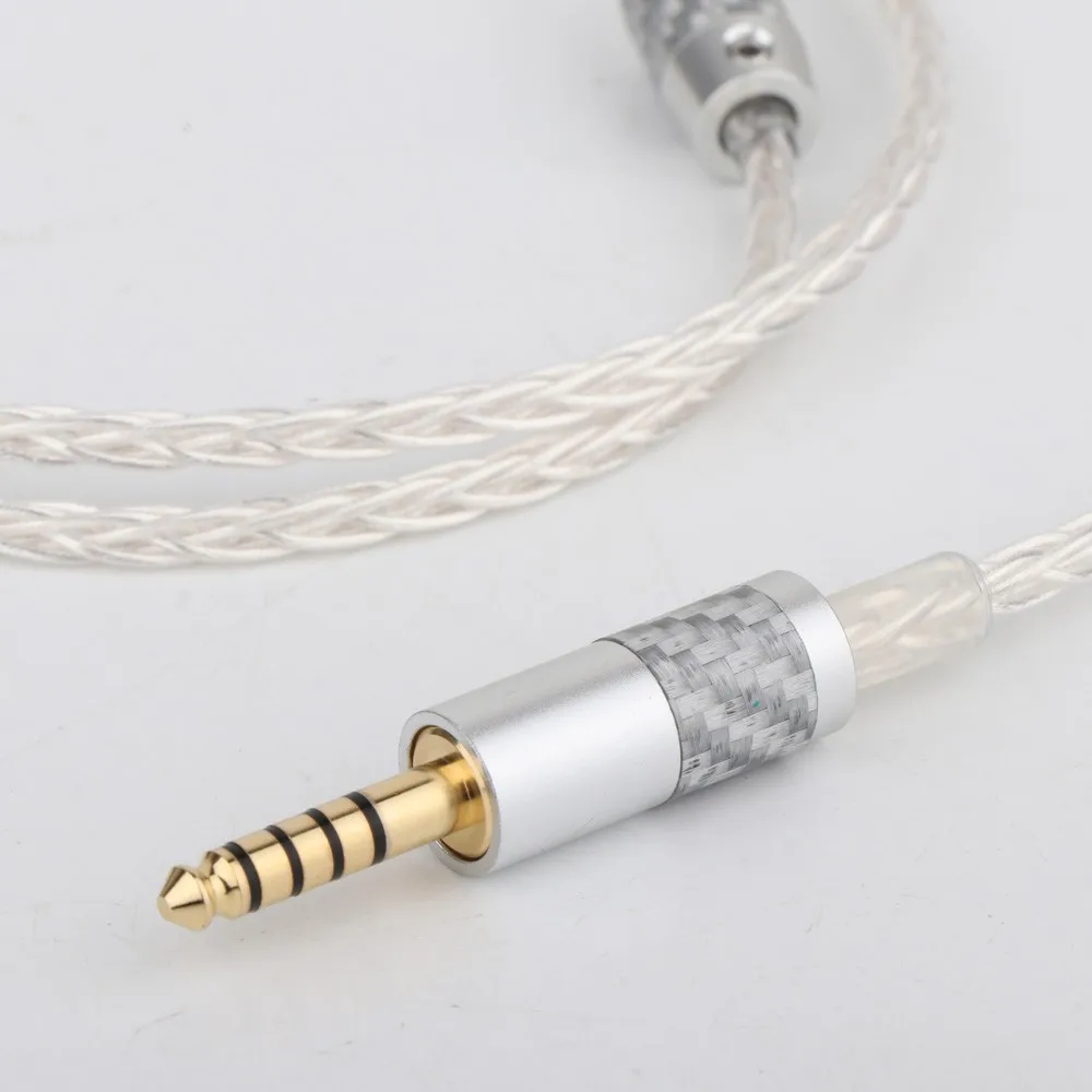 1PCS Hi end 8cores OCC Silver Wire Upgrade Headphone 4 4mm to 2 RCA Balance Replacement Auido Upgrade Cable Cord Sound Cable