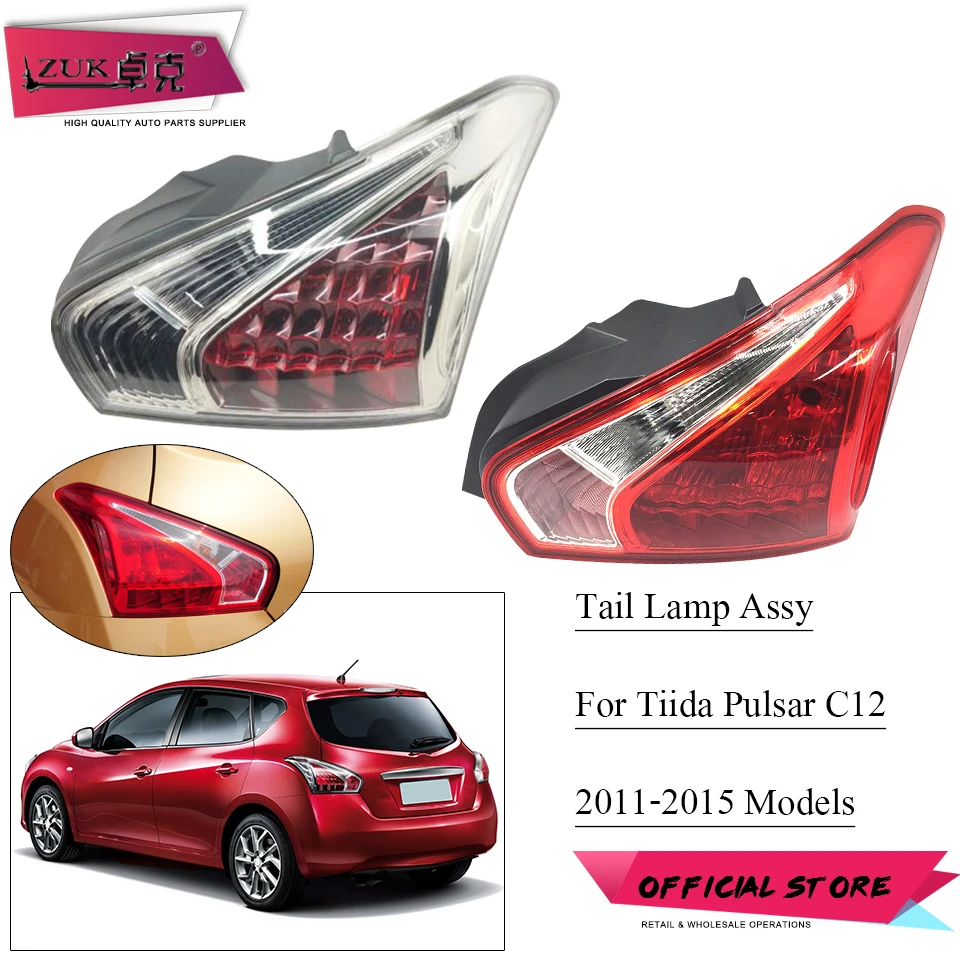 Задний фонарь для NISSAN TIIDA PULSAR Hatchback C12 2011 2012 2013 2014 2015 ZUK 2 шт. | Автомобили и мотоциклы