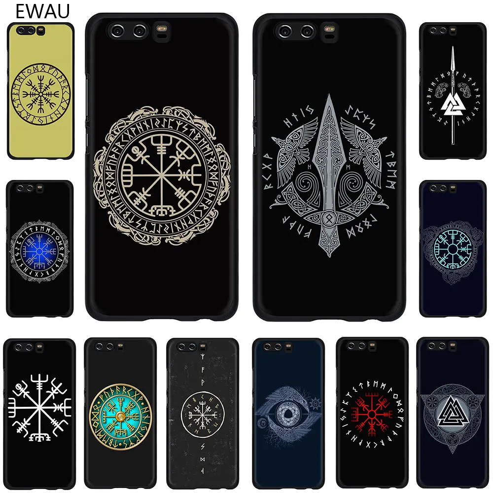 

EWAU Viking Vegvisir Odin Nordic Soft Phone Cover Case For Huawei Honor view 20 9X 6A 7A 7C 7X 8C 8X Pro 8 9 10 Lite