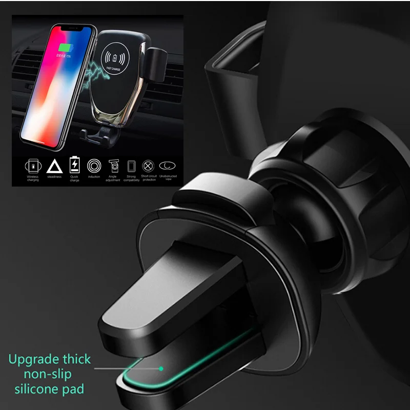 

10W Qi Wireless Fast Charger Car Mount Holder Stand Auto Sensor Charging New Arrival
