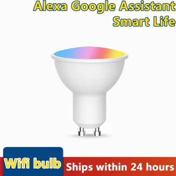 

4 Colors Smart WiFi GU10 LED Bulb LAMP Remote Voice Control RGBCW Dimmable LED Light Work With Amazon Alexa Echo And Google Home