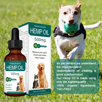 

Pet SPA Massage Essential Oil For Dog Cats Relieve Stress Pain Organic Hemp Oil Pet-specific Plant Essential Oil