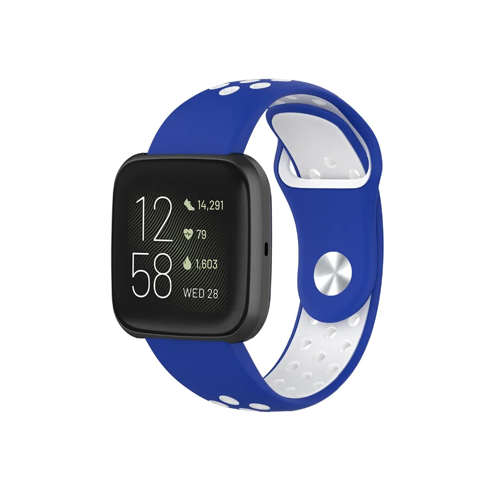Двухцветный силиконовый ремешок для часов для Fitbit Versa 2 спортивный ремешок для fitbit versa lite/versa браслеты 10 цветов