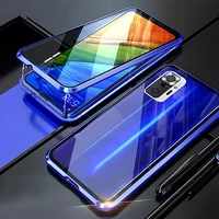360 magnetische Telefon Fall Für Xiaomi Redmi Poco M3 X3 Nfc Hinweis 9 10 9S 10S 10T 9T Pro Max Lite 5G Stoßfest Doppel HD Glas Abdeckung