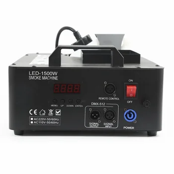 

1500W Fog Machine,Wireless Remote DMX512 Control Smoke Machine With RGB LED Lights/Stage Pyro Vertical LED Fogger/Haze Machine