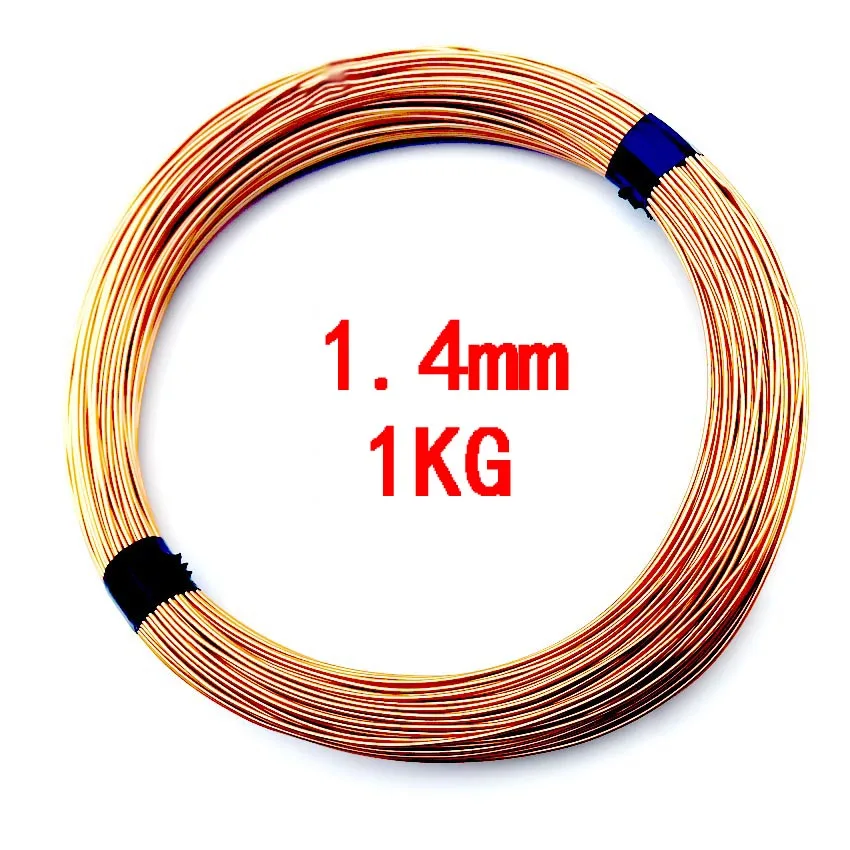 1.4mm 1kg 1 кг/рулон магнитная проволока 0,04 мм 0,2 мм 0,3 мм 1,5 мм эмалированная медная проволока магнитная катушка обмотка для электромагнита индуктивность двигателя DIY - Цвет: 1.4mm 1kg