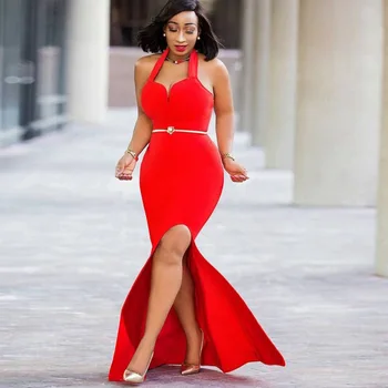 

dresses woman party night red satin dressoffice sexy club outfits African dashiki riche for women red color loose large size