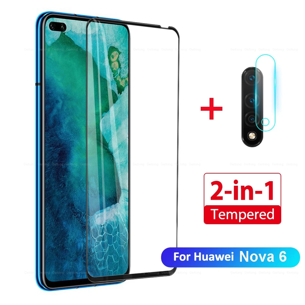 Для Huawei Nova 5 T 6 SE 2019 2 в 1 закаленное стекло + пленка для объектива камеры 5t 6se Nova5t Nova6