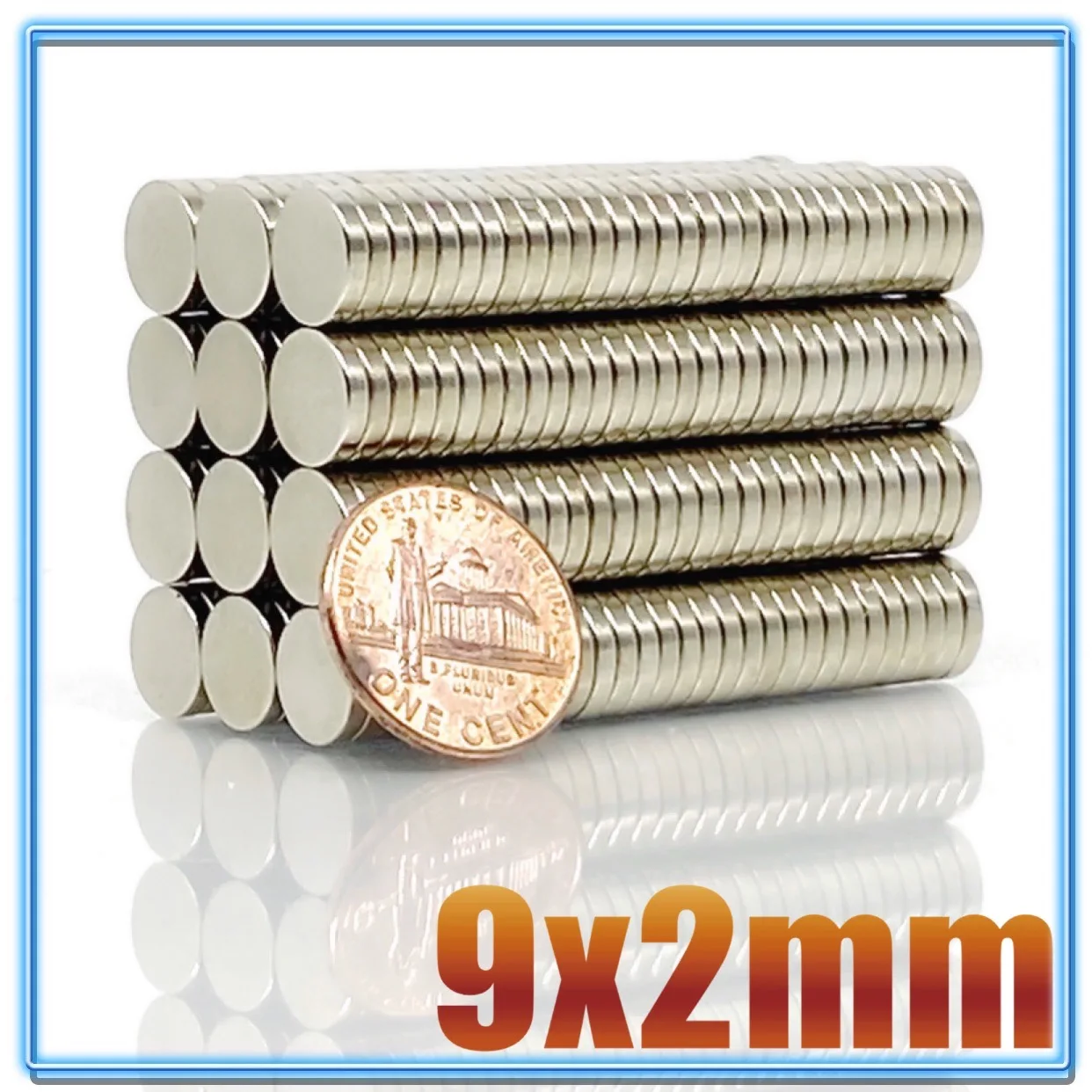 10-1000Pcs 9x2 Neodymium Magnet 9x2mm N35 NdFeB Permanent Small Round Super Powerful Strong Magnetic Magnets Disc 9*2