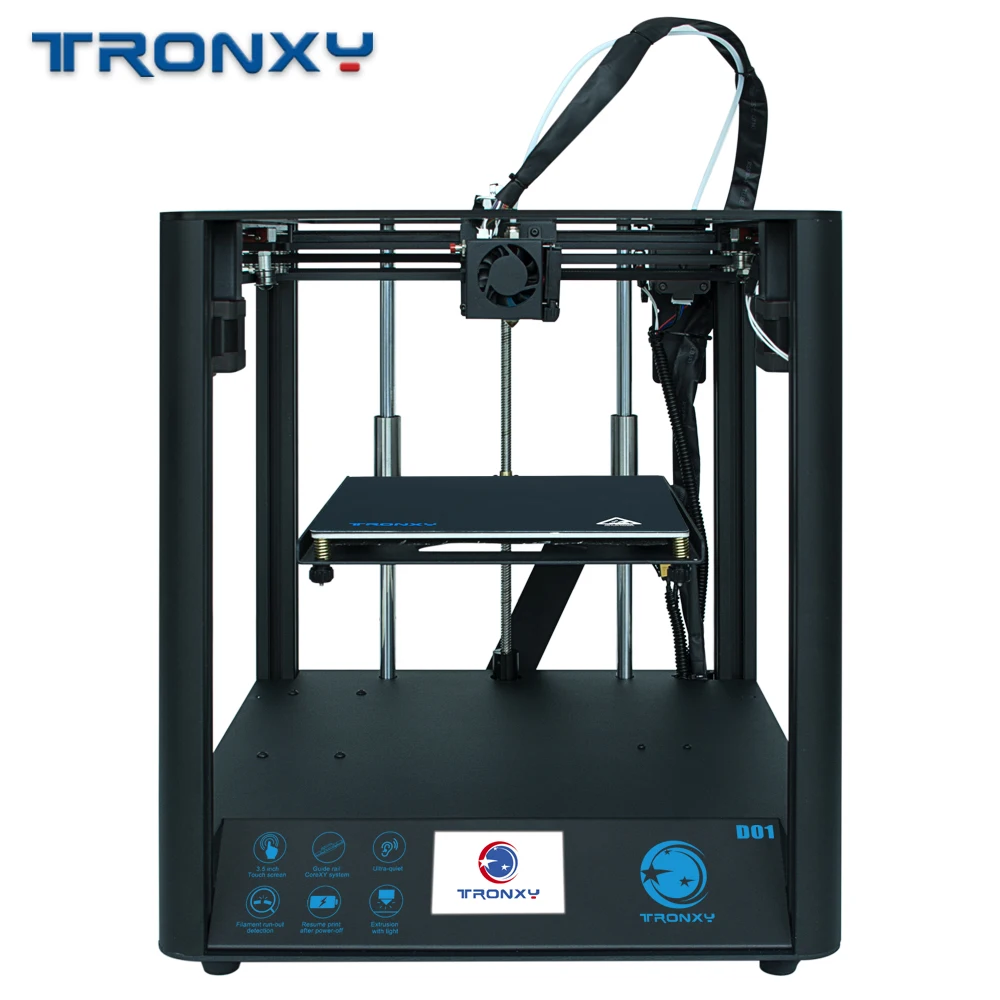 

2019Tronxy D01 3D Printer Industrial linear guide rail Core XY Titan Extruder Silent design High-precision printingHigh quality