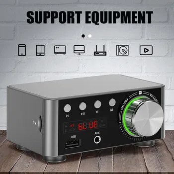 

Bluetooth 5.0 Digital Power Speaker Audio Amplifier board 50WX2 Stereo AMP Amplificador Home Theater USB TF Card Player Speaker