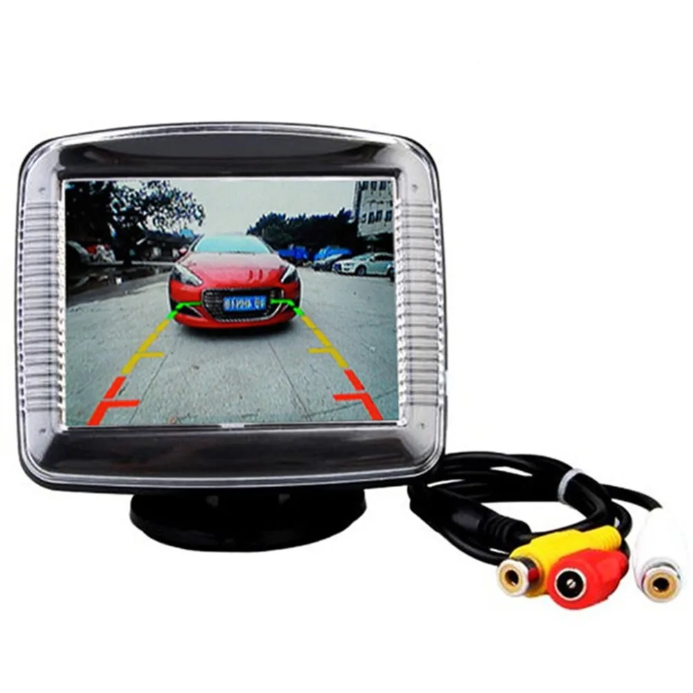 3,5 дюймовый автомобильный реверсивная заднего вида монитор 3," Мини TFT lcd Автомобильный монитор экран для автомобиля резервная камера заднего вида DVD