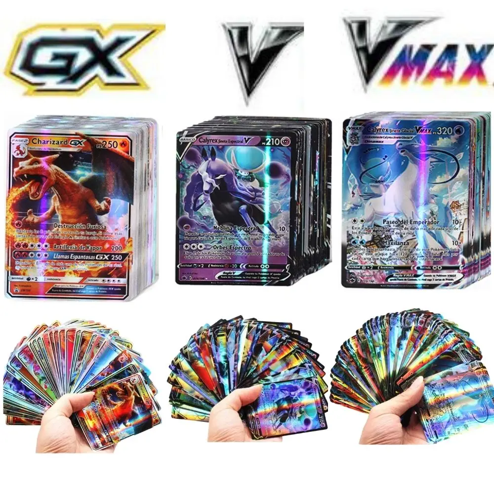 Карт Pokemon Spanish 2022 Новое поступление VMAX TAG TEAM голографическая игра коллекция
