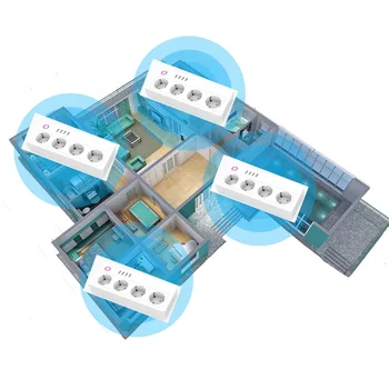 

WiFi Smart Power Strip, With 4 USB Charging Ports And 4 Smart AC Plugs For Multi Outlets Works