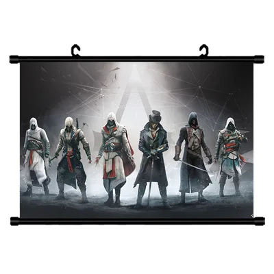 

Assassins Creed Star Wars My Hero Academia Scroll Painting Anime Wall Hanging Poster Canvas 24 Styles Home Art Decoration 30