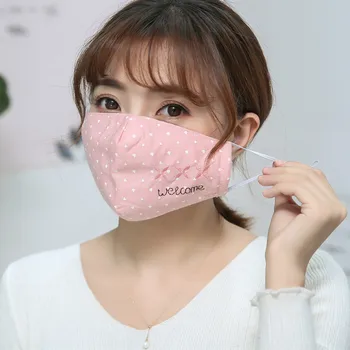 

Cotton Anti Dust Mask Unisex PM2.5 Washable Face Letter Pirnt Masks Reusable Anti Haze Mouth Masks Safe Breath Warm Mask