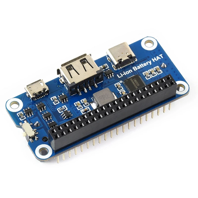 Waveshare литий-ионная аккумуляторная батарея для Raspberry Pi, 5V регулируемый выход, двунаправленный быстрый заряд