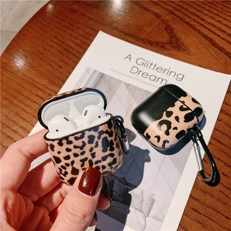 Роскошный чехол с леопардовым узором для Apple Airpods 2/1, ретро Чехол для наушников, коробка для наушников airpod, Модный милый чехол для зарядки