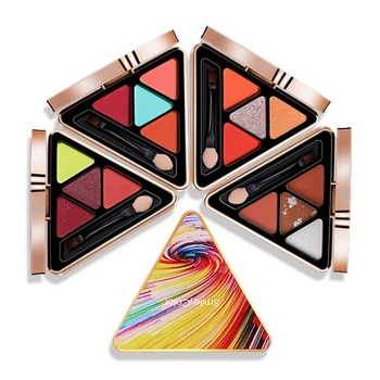 

Triangular Eyeshadow Palette Multifunctional Matte Shimmer Eyeshadow Palette Blush Powder Makeup Accessory Q1