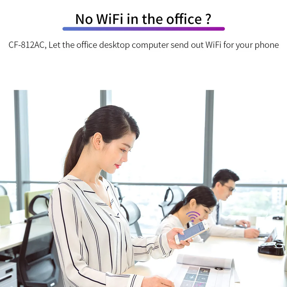 Kebidu 1200 Мбит/с гигабитный двухдиапазонный беспроводной Lan USB WiFi адаптер 8812BU Wi Fi