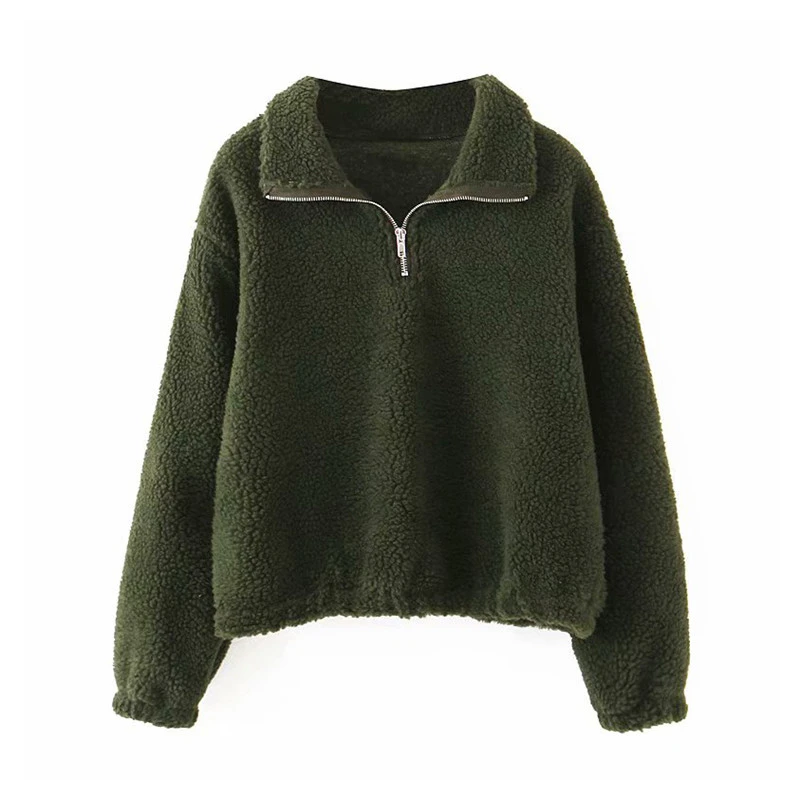 green cropped hoodie