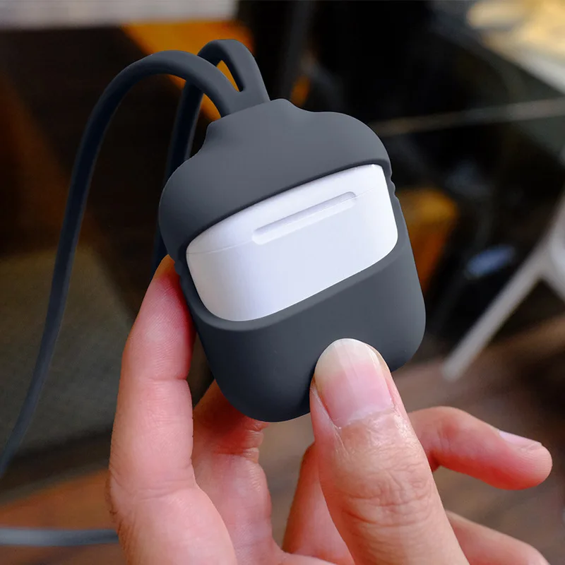 Силиконовый чехол для Airpods беспроводная защита наушников Bluetooth мягкий Apple 2