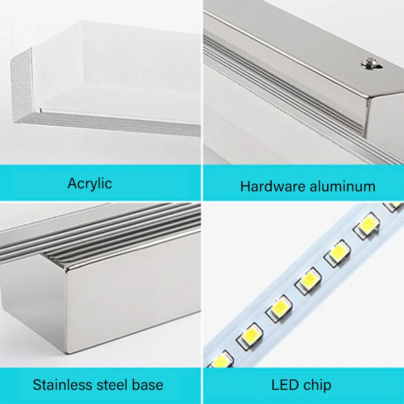 9 Вт/12 Вт современный водонепроницаемый светодиодный зеркальный настенный светильник AC85-265V спальни акриловый туалетный настенный светильник для учебы настенный светильник бра