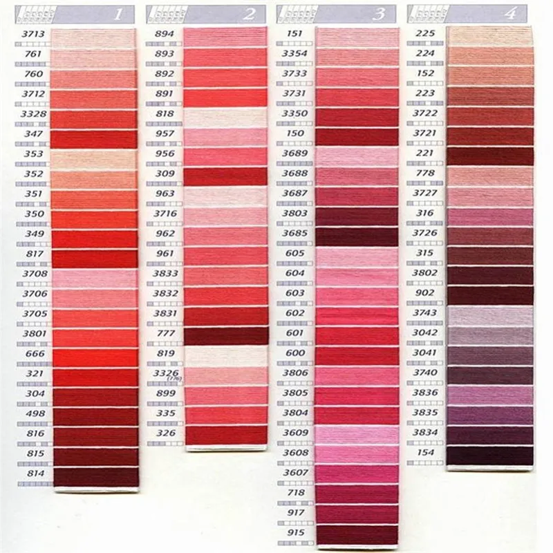 KOKNIT 100150200250pcs Cross Stitch Threads Random Rainbow Color Sewing Skeins Embroidery Thread Floss Skein DIY Sewing Tools (8)