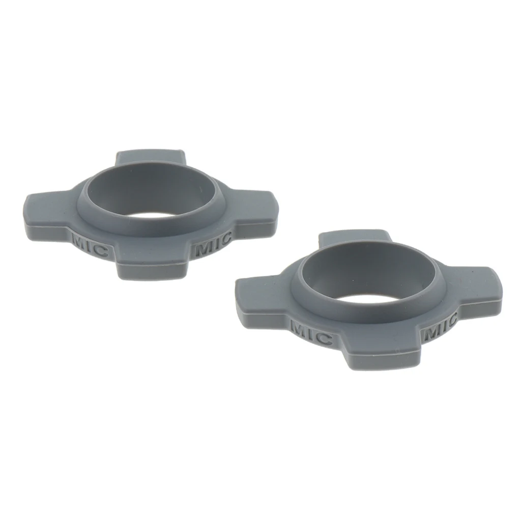 2 Pieces Silicone Microphone Slip Holder Roller Mic Skidproof Rings