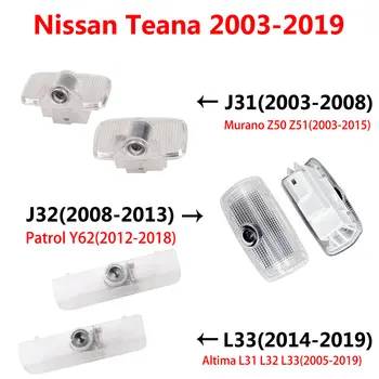 

2pcs LED Car Courtesy Door Lamp For Nissan Teana J31 J32 L33 2020 2019 2018 2017 2016 2015 - 2003 Auto Interior Light Projector