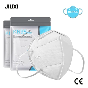 

100PCS FFP2 Mask KN95 Mask Non-woven Multilayer System with HighFiltratioCapacity Filters More Than 99% of Particles in the Air
