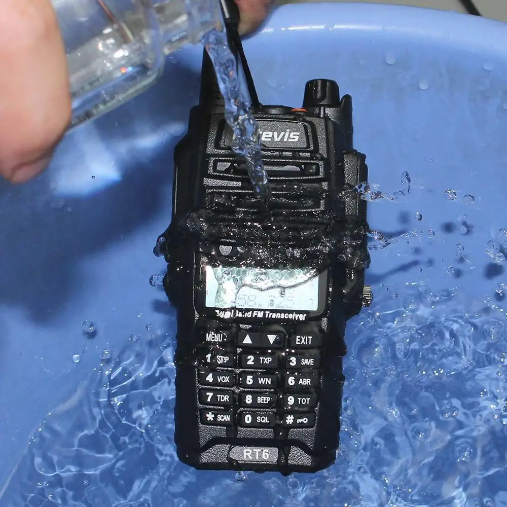 Водонепроницаемая рация Retevis RT6 IP67 5 Вт 128CH двухдиапазонный УКВ радио VOX FM ЖК